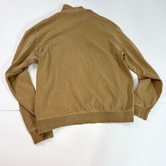 YoungLA Shirt Mens Small tan Solid Long Sleeve Cotton Pointed Collar heavyweight - Picture 7 of 8